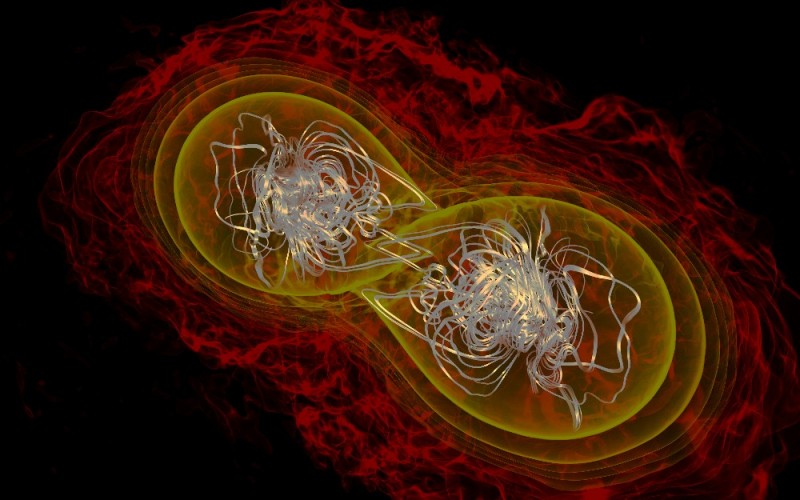 شبیه سازی دوتایی‌های ستاره‌ نوترونی مغناطیسی با توان تفکیک بالا