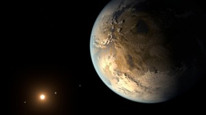 تصویر ۹: تصویری خیالی از سیاره‌ی کپلر ۱۸۶ف. Credit: NASA Ames/SETI Institute/JPL-Caltech