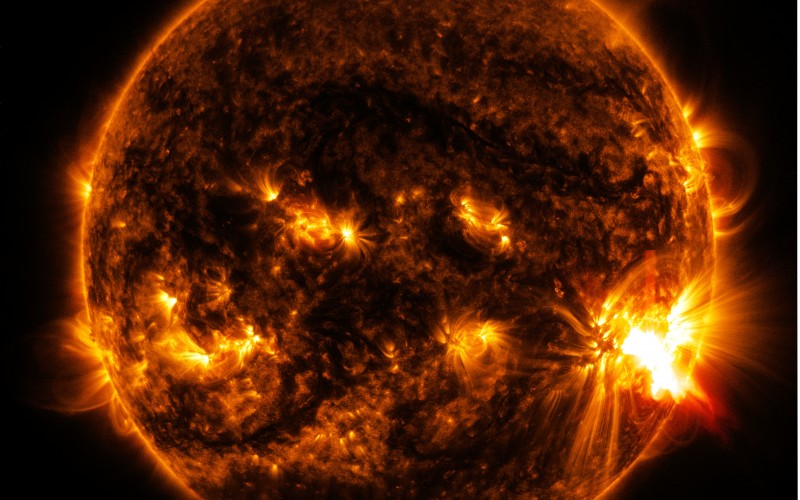 تاثیر فوران‌ها بر لکه‌های خورشیدی